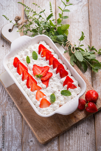 strawberry tiramisu traditional italian dessert