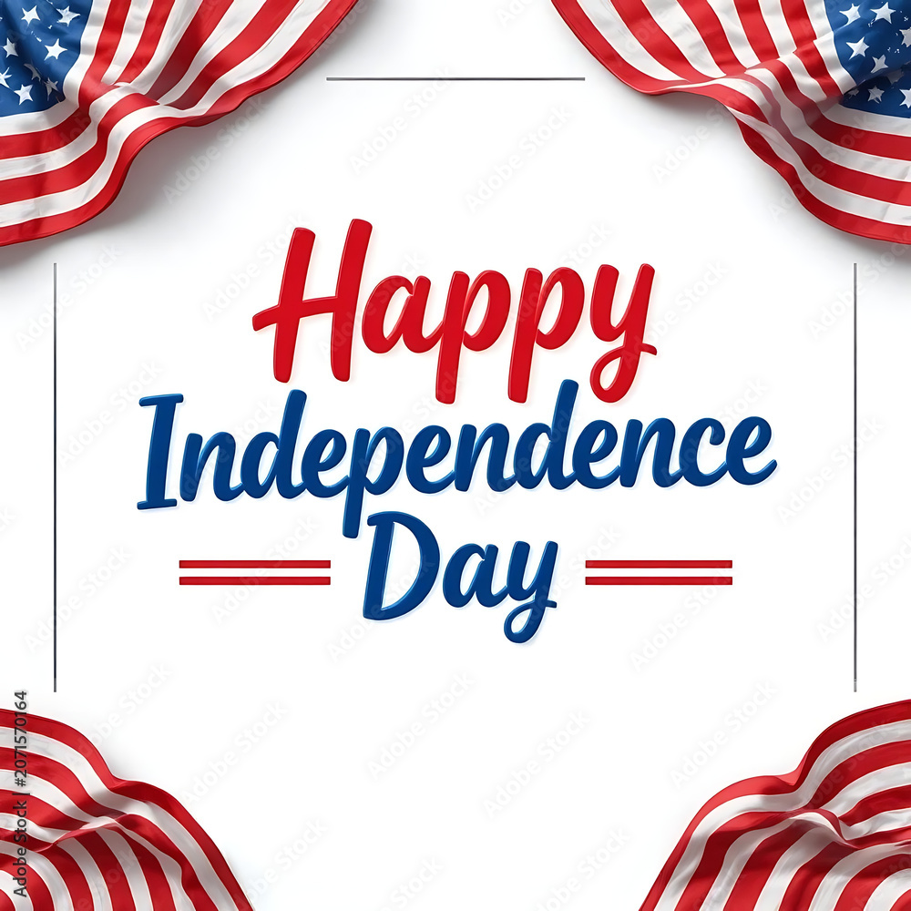 Obraz premium Patriotic Red White Blue Ribbon Border Background