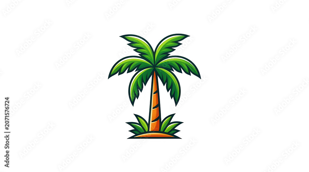 Obraz premium Palm Tree Design Element Transparent Background