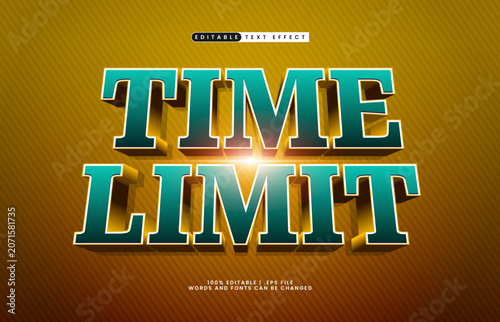 Time Limit Editable Text Effect - Futuristic Typography for Digital and Technology Design