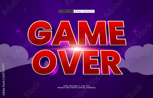 Game Over Editable Text Effect - Modern Esports Typography for Gaming and Team Design