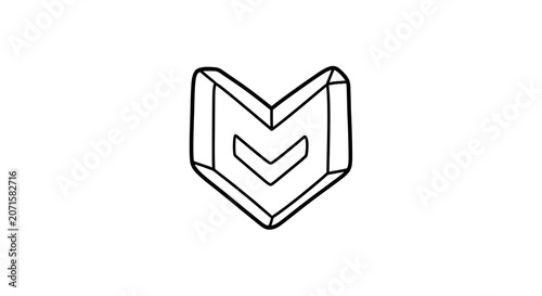 Geometric Shape Chevron Icon Design.