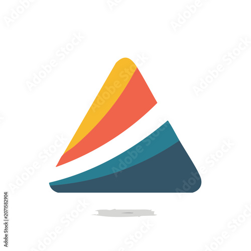 Colorful Abstract Triangle Vector Icon