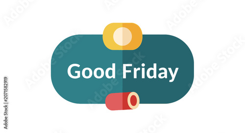 Good Friday religious holiday symbol icon.