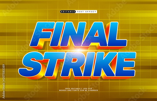 Final Strike Editable Text Effect - Powerful Action Typography for Gaming and Battle Design