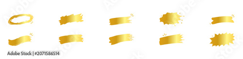 Golden Brush Stroke New Tag Set