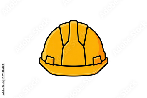 Yellow Construction Helmet Isolated Transparent Background