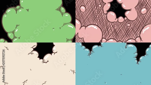Cartoon Smoke Cloud Transition Overlay Pack Animation Transparent Background