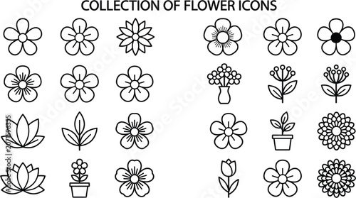 Cuadro en lienzo Boho Celestial and Nature Line Icon Set Featuring Sketched Magic Crystals Sun Mo