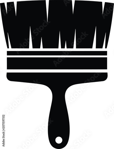 Silhouette vector brush icon for painting and home improvement design