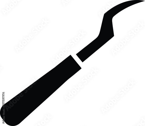 Fotografija Silhouette vector dental scaler tool for professional oral hygiene design
