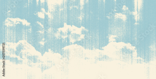 Photos Muted blue photocopy texture made by vertical stipple streaks and cloud outlines