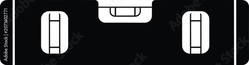 Silhouette vector spirit level icon for home construction repair project design