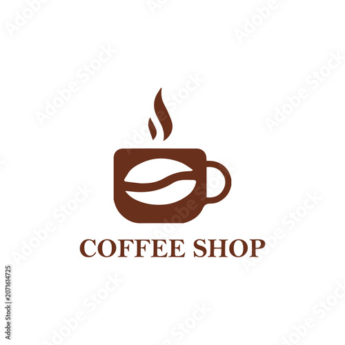 Coffee Shop Logo Vector Simple Modern