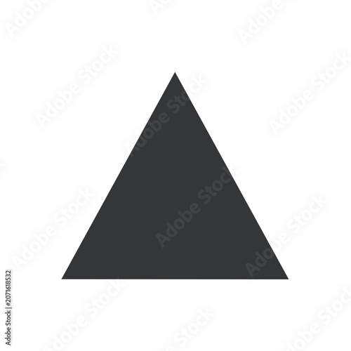 Black Equilateral Triangle Vector Icon