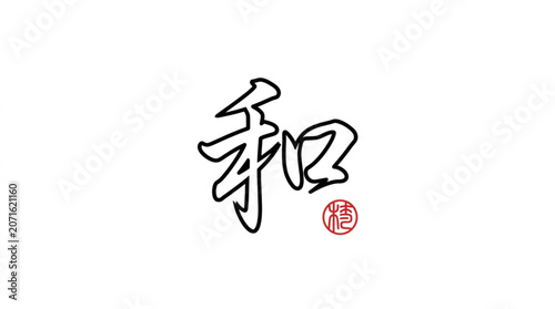 Japanese Kanji Symbol for Peace and Harmony.