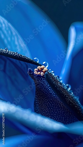 Close-up of blue flower petals.
