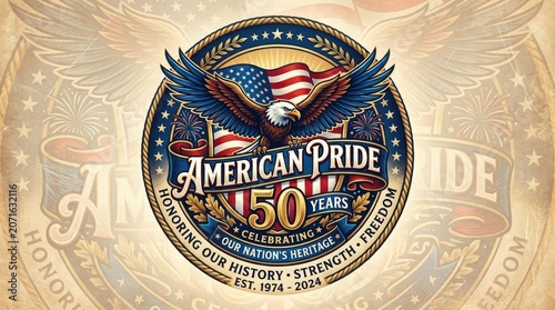American pride 50 years celebrating nations heritage and freedom