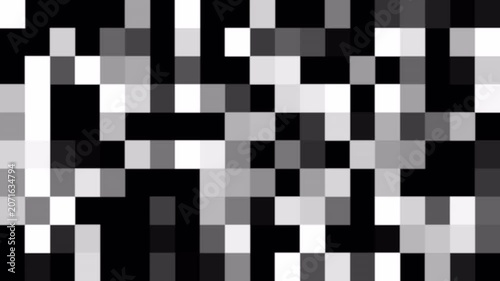 Pixel Censored Mosaic Screen Animation Overlay With Alpha Channel
