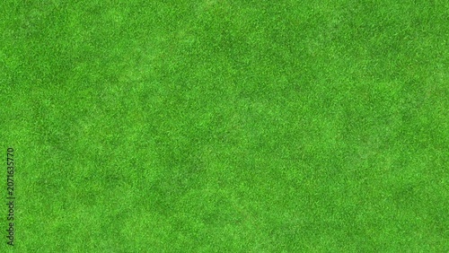 Bild auf Leinwand High-angle drone shot of a vibrant grassy field, highlighting uniform growth, natural greenery, and eco-friendly landscape management focused on plant health and soil balance
