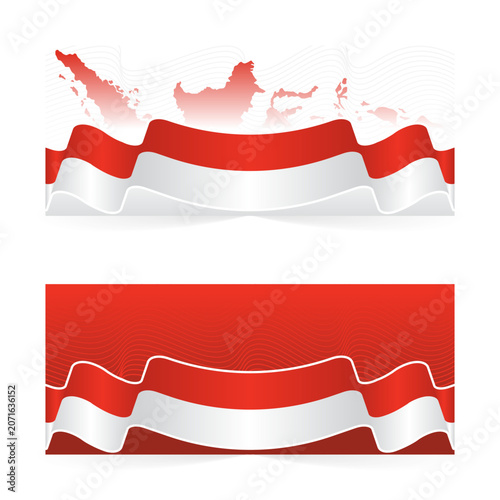 Dynamic independence themed banner with patriotic wave elements.