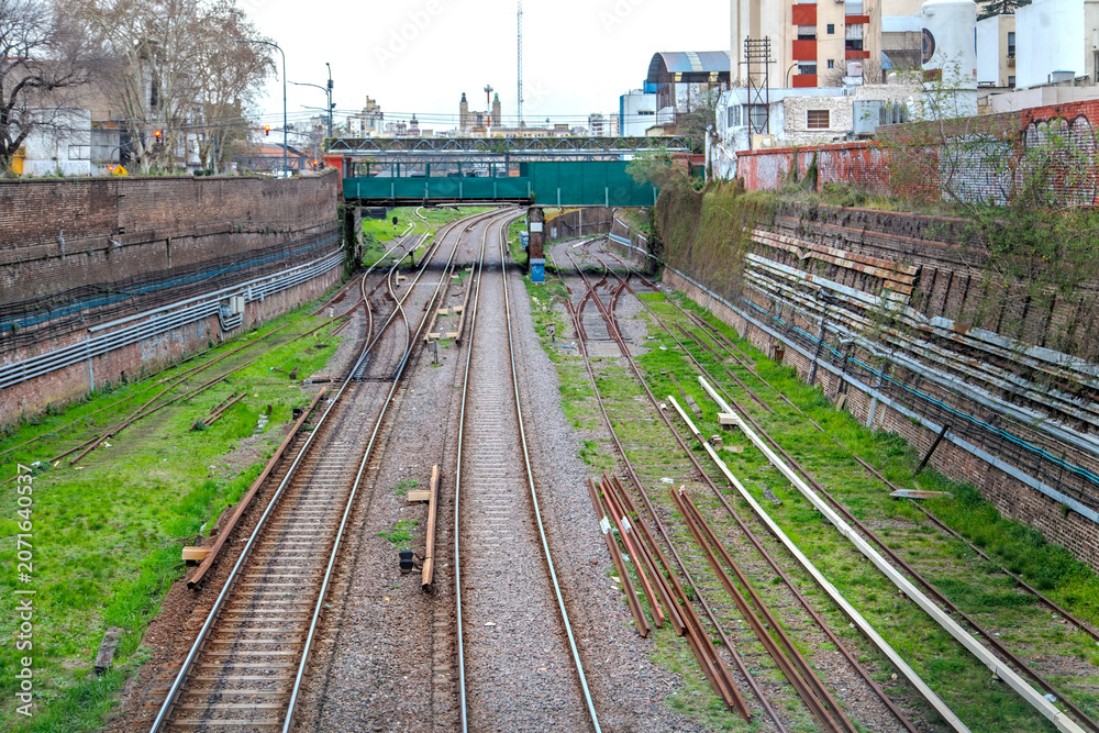 Fototapeta premium railway in the countryside