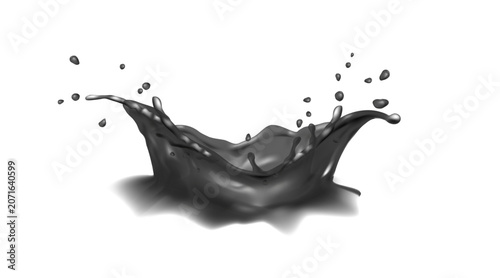 Black liquid splash crown
