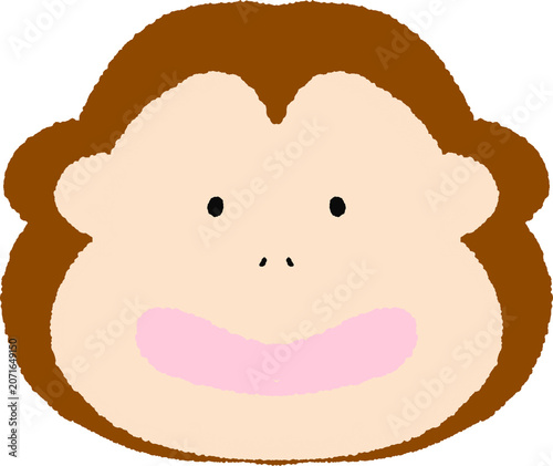 Cute monkey character cartoon illustration