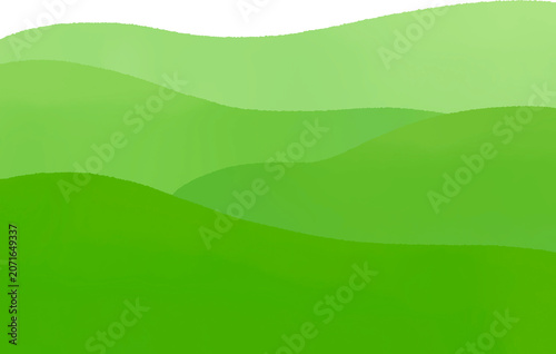 Abstract soft green hills and mountains landscape background