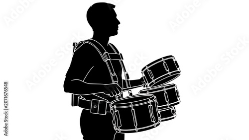 Businessman carrying stack of oversized books with papers.