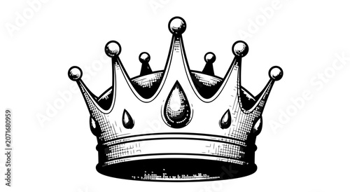 Quadro su tela Royal King Crown Illustration Vector Design for Noble Heraldic Emblems and Elega