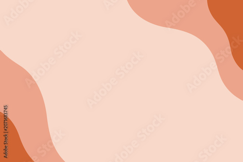 Abstract peach and orange wavy shapes background texture design