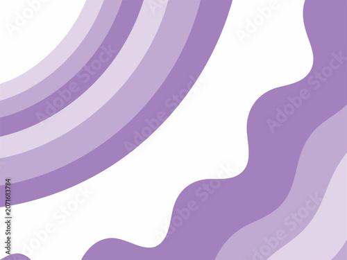 Purple abstract background with wavy lines and circular shapes design element graphic