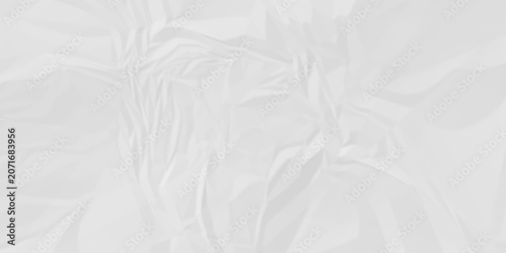 Fototapeta premium White crumpled paper texture . White wrinkled paper texture. White paper texture . White crumpled and top view textures can be used for background of text or any contents .