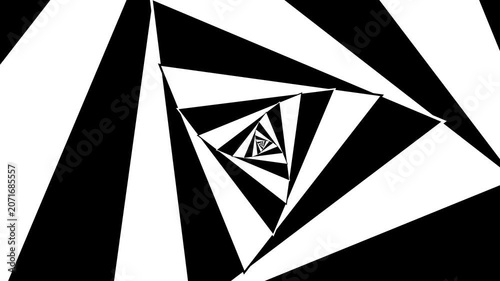 Triangular fractal dive optical illusion op art abstract