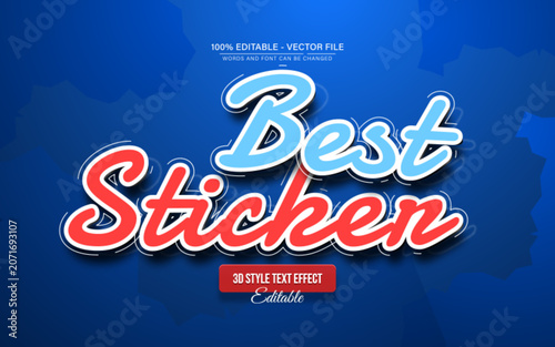 Best Sticker Script 3D Editable Text Effect for Branding Typography and Promotional Design