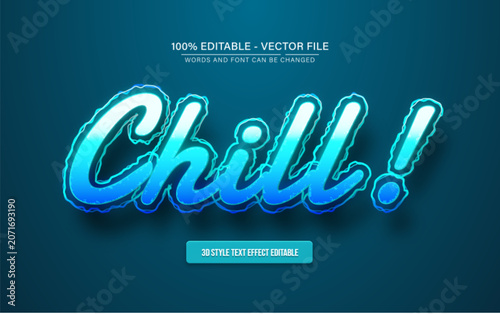Chill Neon Glow 3D Editable Text Effect for Cool Typography and Modern Sign Design