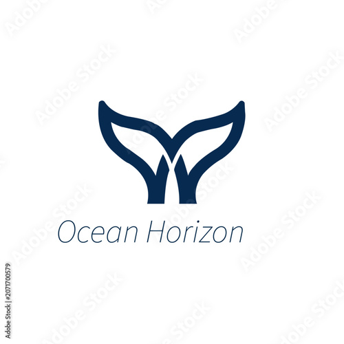 Ocean Horizon Logo – Coastal Sunrise & Modern Nature Brand Identity