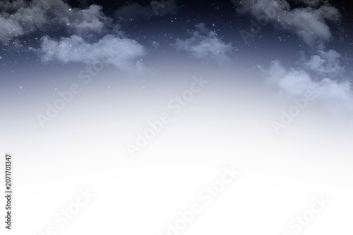 Fotografía Night Cloud Frame PNG with Starry Sky Atmospheric Border Overlay