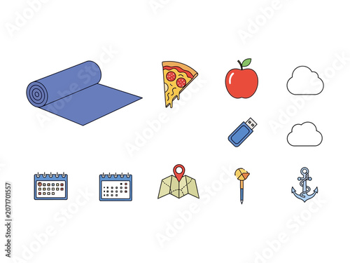 Miscellaneous Flat Design Icon Set