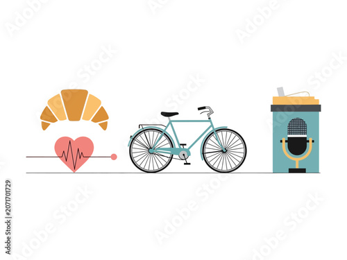 Lifestyle Icons Flat Design Vector Set