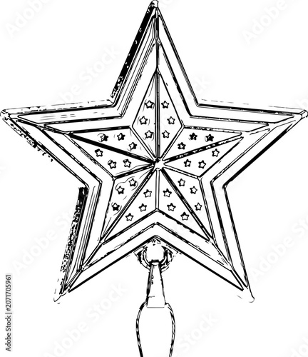 Patriotic star ornament with star pattern
