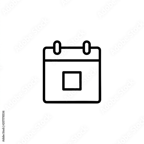 Simple calendar icon on white background.