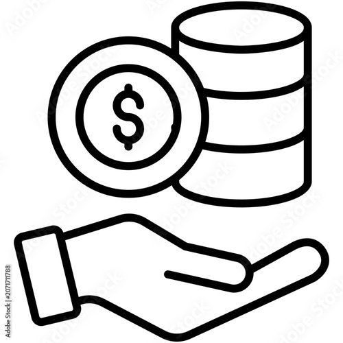 Obraz na płótnie Coin Stack Icon