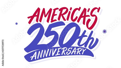 Americas 250th Anniversary Animated Celebration Text