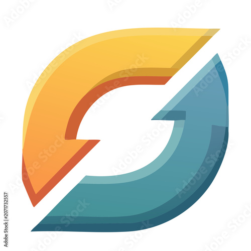 3D Circular Arrows Icon