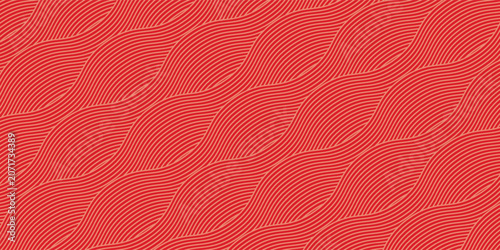 Abstract irregular orange and red color striped textured background. seamless geometric pattern design for certificate, invitation, textile, clothes, cover and others.