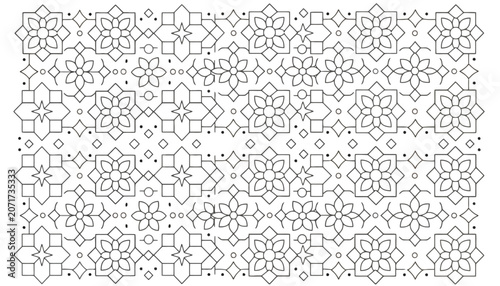 Geometric floral pattern ornament background graphic