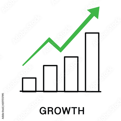 Business Showing Success Graph Element.