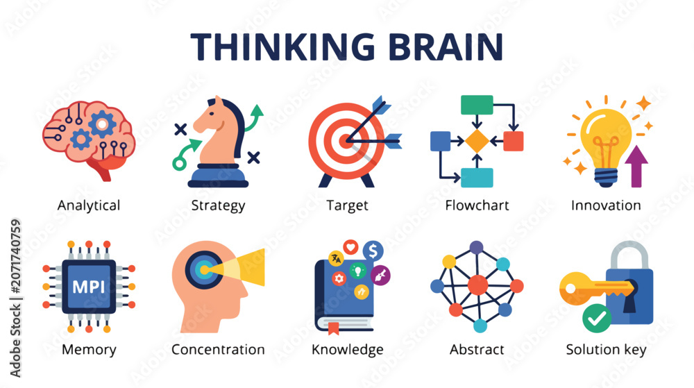 Fototapeta premium Thinking Brain Illustration